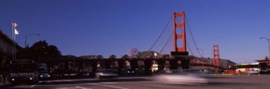 Toll booth with a suspension bridge in the background Golden Gate Bridge San Francisco Bay San Francisco California USA Canvas Art - Panoramic Images (18 x 6)