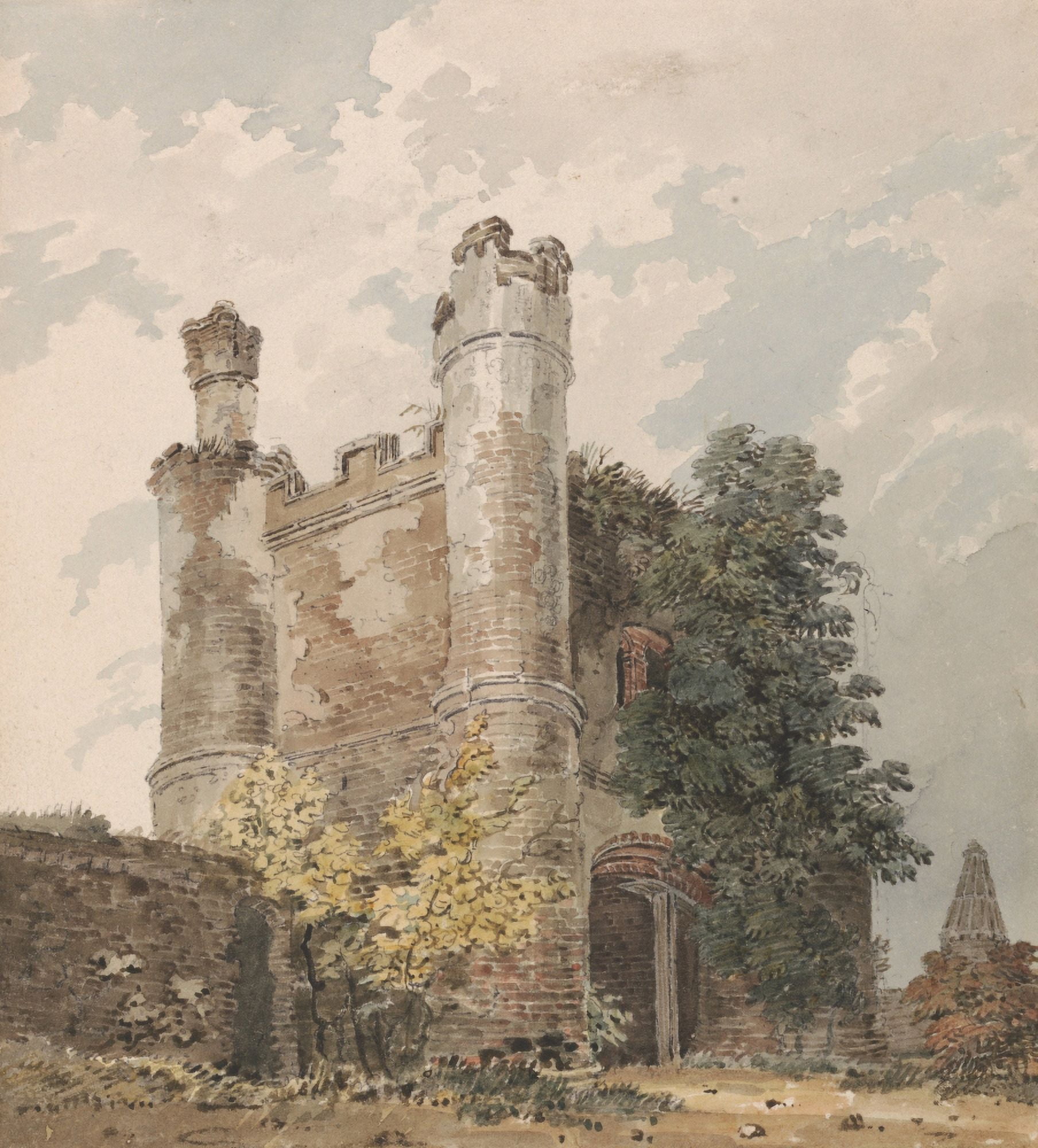 Tolleshunt Beckingham Essex 1795 Canvas Art - Thomas Girtin (18 x 24)