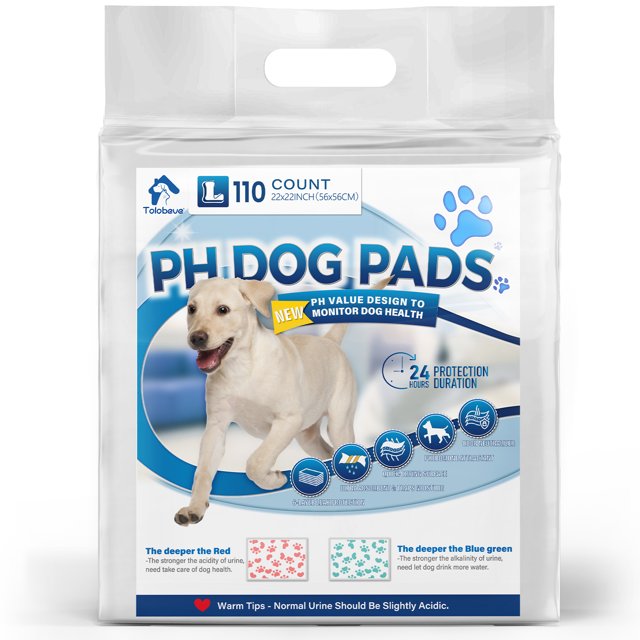 Tolobeve Dog Training Pads with PH Function, Large, 110 Count