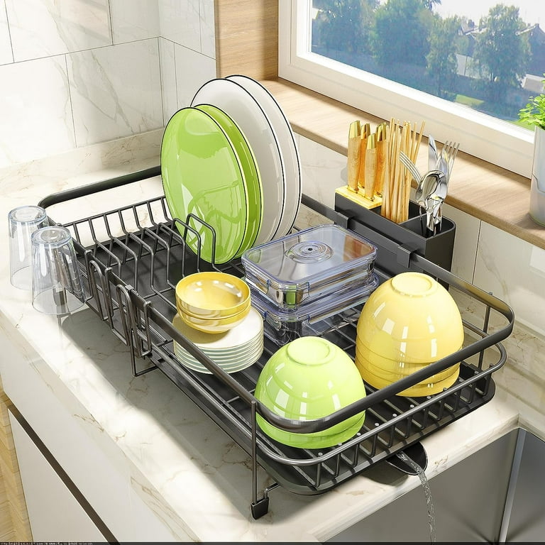 Expandable 2 Tier Large Dish Drying Rack, For Kitchen Countertop