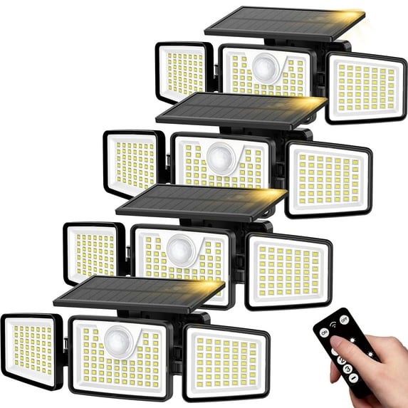 Tolsprint Solar Lights Outdoor with Remote,Motion Sensor Security ...