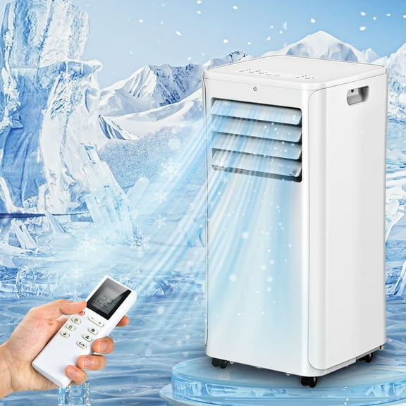 Tolsprint White 8500 BTU Portable Air Conditioner,Air Conditioner Up Cooling Range to 360 Sq.ft,3 in 1 with Remote Control,Sleep Mode, Windows Kit