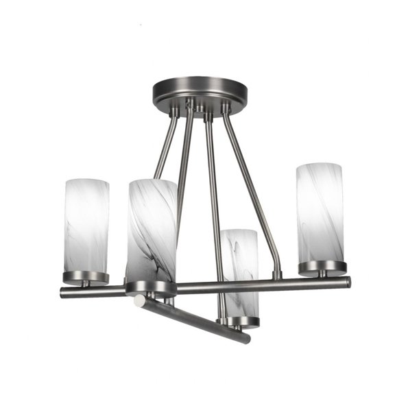 Toltec Lighting - Trinity - 4 Light Semi-Flush Mount In 13 inches Tall and 16