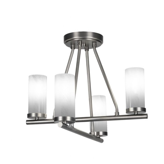 Toltec Lighting - Trinity - 4 Light Semi-Flush Mount In 13 inches Tall and 16