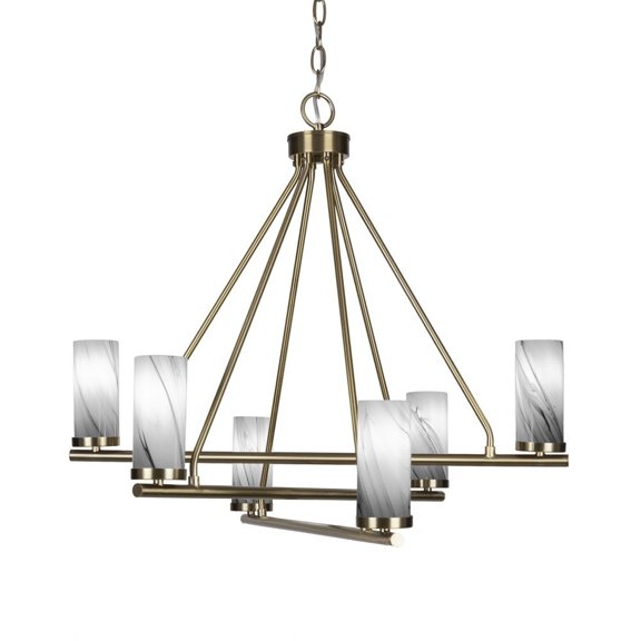 Toltec Lighting - Trinity - 6 Light Chandelier In 21.75 inches Tall and 26