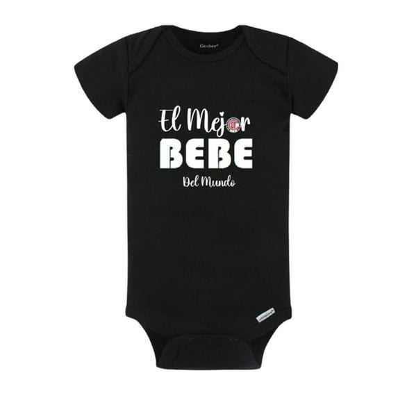 Toluca El Mejor Bebé Del Mundo Baby Bodysuit – Soccer Fan Jumpsuit – Soft Cotton Onesie Outfit - Black - (0-3 Months)