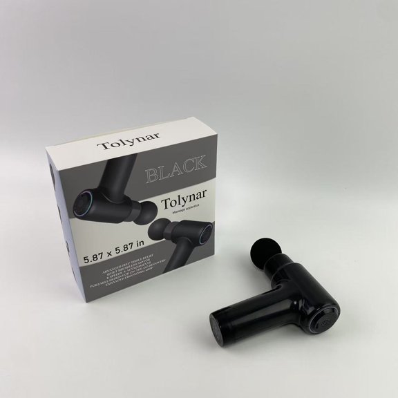 Tolynar Massage apparatus,Deep Tissue Massage Gun, 4 Attachments, Quiet Motor, Ergonomic Grip, 6-Speed Lightweight Percussion Massager