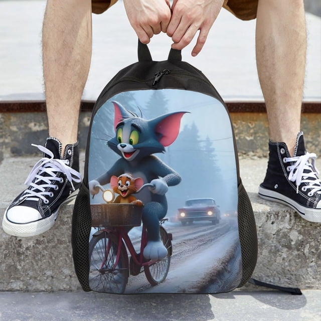 Tom And Jerry Anime Backpack Travel Bag 3d Printing Casual Daypack ...