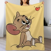 Tom And Jerry Blanket Cute Soft Lightweight Fuzzy Plush Throw Blankets Cozy Flannel Blankets for Sofa Couch Travel Home Bedroom Decor Gifts 30"x40"