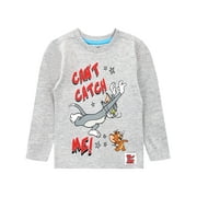 TOM & JERRY Tom And Jerry Boys Long Sleeve Top Gray Sizes 18M-8