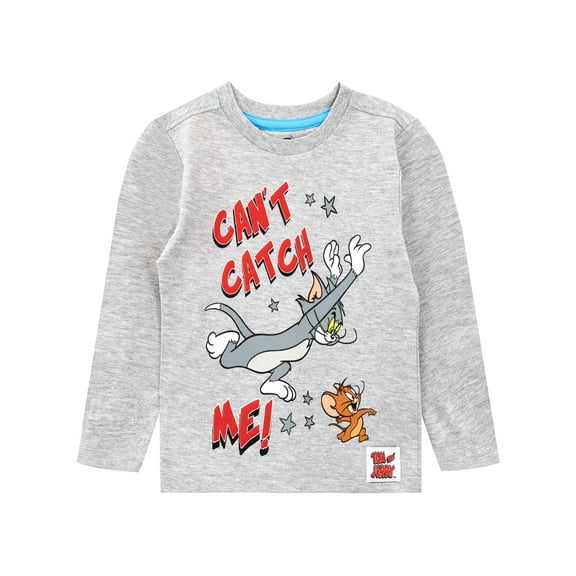 Tom And Jerry Boys Long Sleeve Top Gray Sizes 18M-8