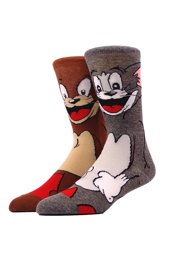 Tom And Jerry Cartoon Characters Crew Socks