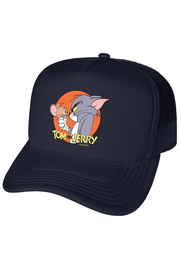 Tom And Jerry Characters Foam Snapback Trucker Hat - Unisex for Men and Women