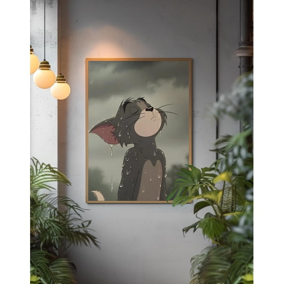 Tom And Jerry Classic Cartoon Wall Art Print Retro Animation Aesthetic Decor Modern Editorial Room V2, Stretched Canvas