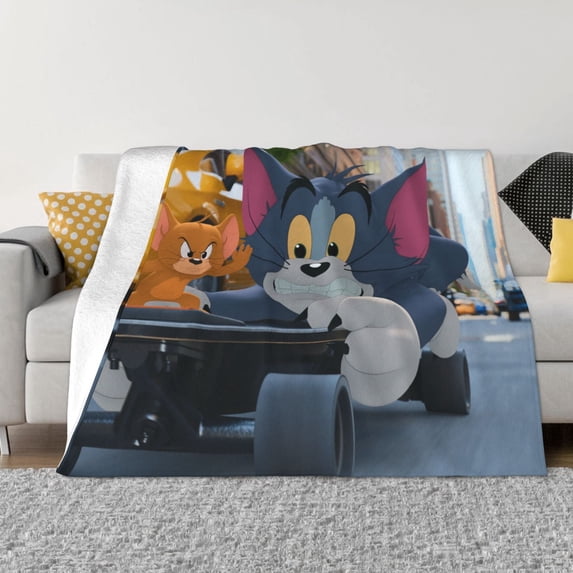 Tom And Jerry Fleece Blanket Super Soft Cozy Warm Flannel Fleece Throw Blanket For Couch Bed Sofa Throw 40"X30"