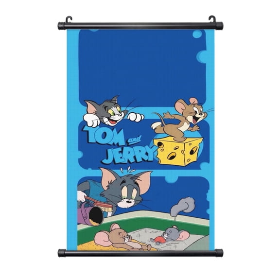 Hanging Poster Prints Canvas PVC Scroll Shaft Wall Art Painting Wall Banner Artwork Decor for Home Living Room Bedroom 16"X24"