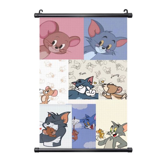 Hanging Poster Prints Canvas PVC Scroll Shaft Wall Art Painting Wall Banner Artwork Decor for Home Living Room Bedroom 16"X24"