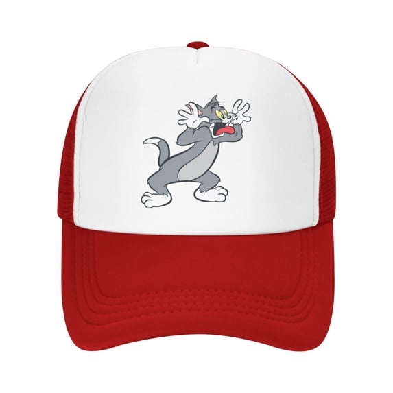 Tom And Jerry Hat, Truck Hat Adjustable Snapback, Baseball Cap With Mesh, Unisex Sports Cap