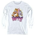 thumbnail image 1 of Tom And Jerry Jerry And Nibbles Happy! Kids Long Sleeve T Shirt (X-Large) for Youth Boys and Girls, White, 1 of 4