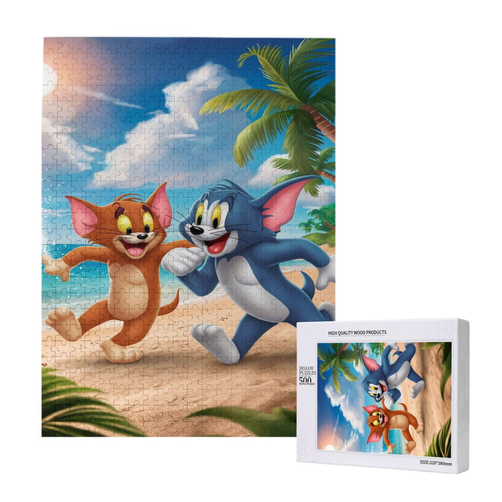 Tom And Jerry Jigsaw Puzzle 300 500 1000 Piece Colorful Puzzles Gifts ...