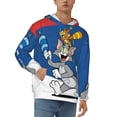thumbnail image 1 of Men's Hoodie Graphic Printed Long Sleeve Drawstring Hooded Sweatshirt Unisex Adult Pullover Tops Outerwear, 1 of 8