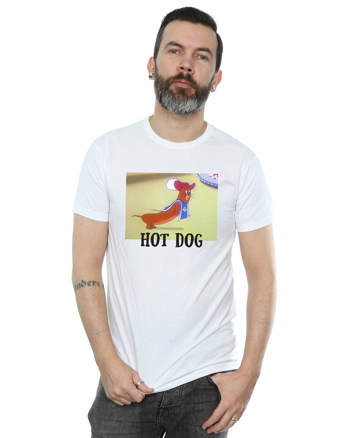 Tom And Jerry Men's Hot Dog TShirt