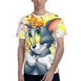thumbnail image 1 of Tom And Jerry Men's T Shirt 3D Graphic Hip Hop Unisex Tees Tops Casual Stylish Crew Neck Short Sleeve, 1 of 8