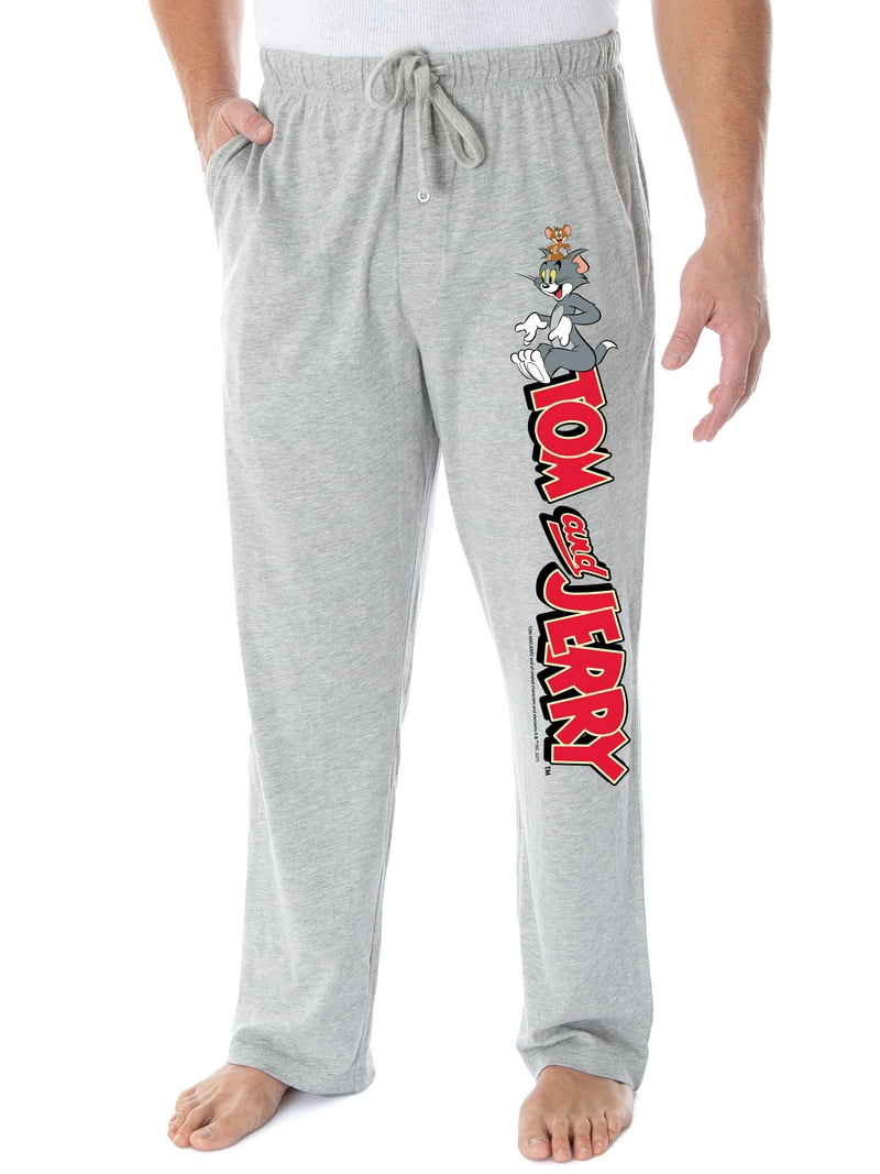Tom And Jerry Men's Vintage Characters And Logo Loungewear Pajama