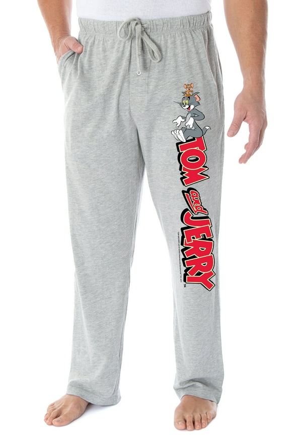 Tom And Jerry Men's Vintage Characters And Logo Loungewear Pajama Pants