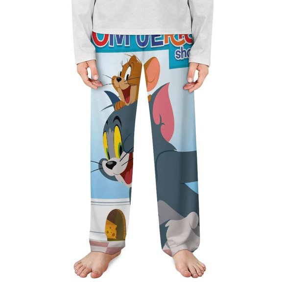 Tom And Jerry Pajama Pants Long Sleep Pants Soft Elastic Waist PJ Bottoms Lounge Pants