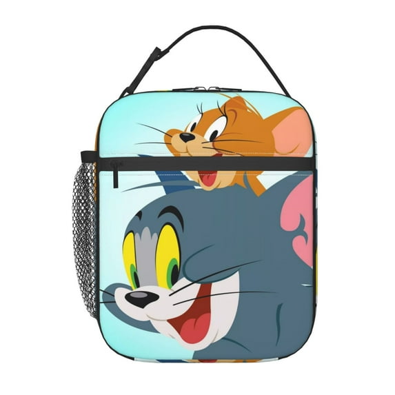 Tom And Jerry Portable Lunch Bag Insulated Lunch Box Reusable Lunch Totes Bag For Camping Hiking Travel Picnic