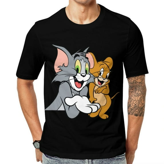 Tom And Jerry T-Shirt for Men Women, Unisex Crew Neck Tee, Casual Short Sleeve Tops, S-6XL