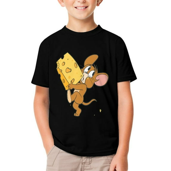 Tom And Jerry T-Shirts for Boys Girls, Kids 3D Print Short Sleeve, Unisex Crew Neck Tee Shirts for Youth