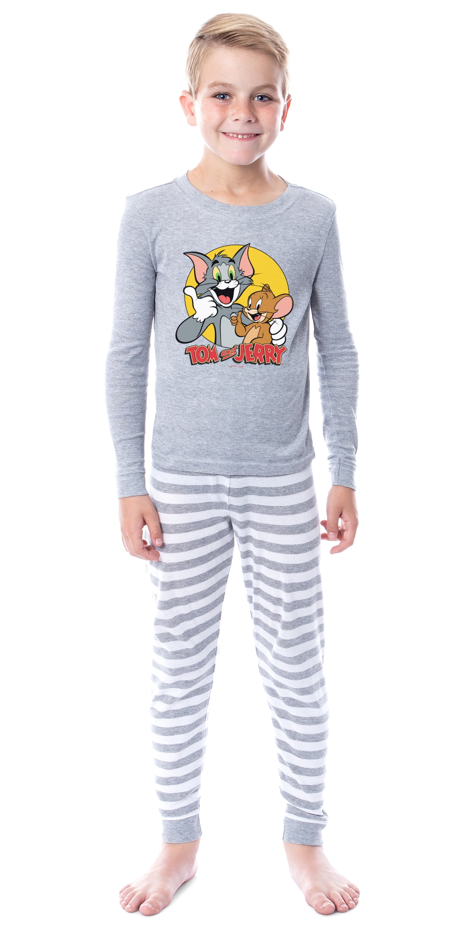 Tom And Jerry Unisex Youth Child Girls Boys Sleep Tight Fit Pajama Set Walmart