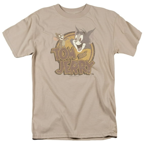 Tom And Jerry Water Damaged Officially Licensed Adult T Shirt