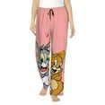 thumbnail image 1 of Tom And Jerry Women's Pajama Pants, All Over Print Causal Drawstring Lounge Pant, Comfy Loose Wide Leg Pajamas Bottoms Trousers with Pockets, 1 of 8
