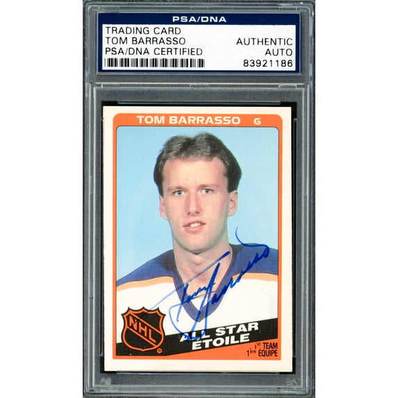 Tom Barrasso Autographed 1984-85 O-Pee-Chee Rookie Card #212 Buffalo Sabres PSA/DNA #83921186