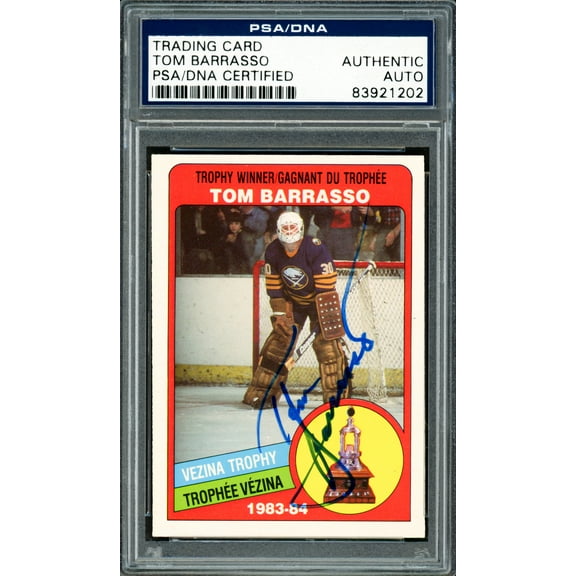 Tom Barrasso Autographed 1984-85 O-Pee-Chee Rookie Card #379 Buffalo Sabres PSA/DNA #83921202
