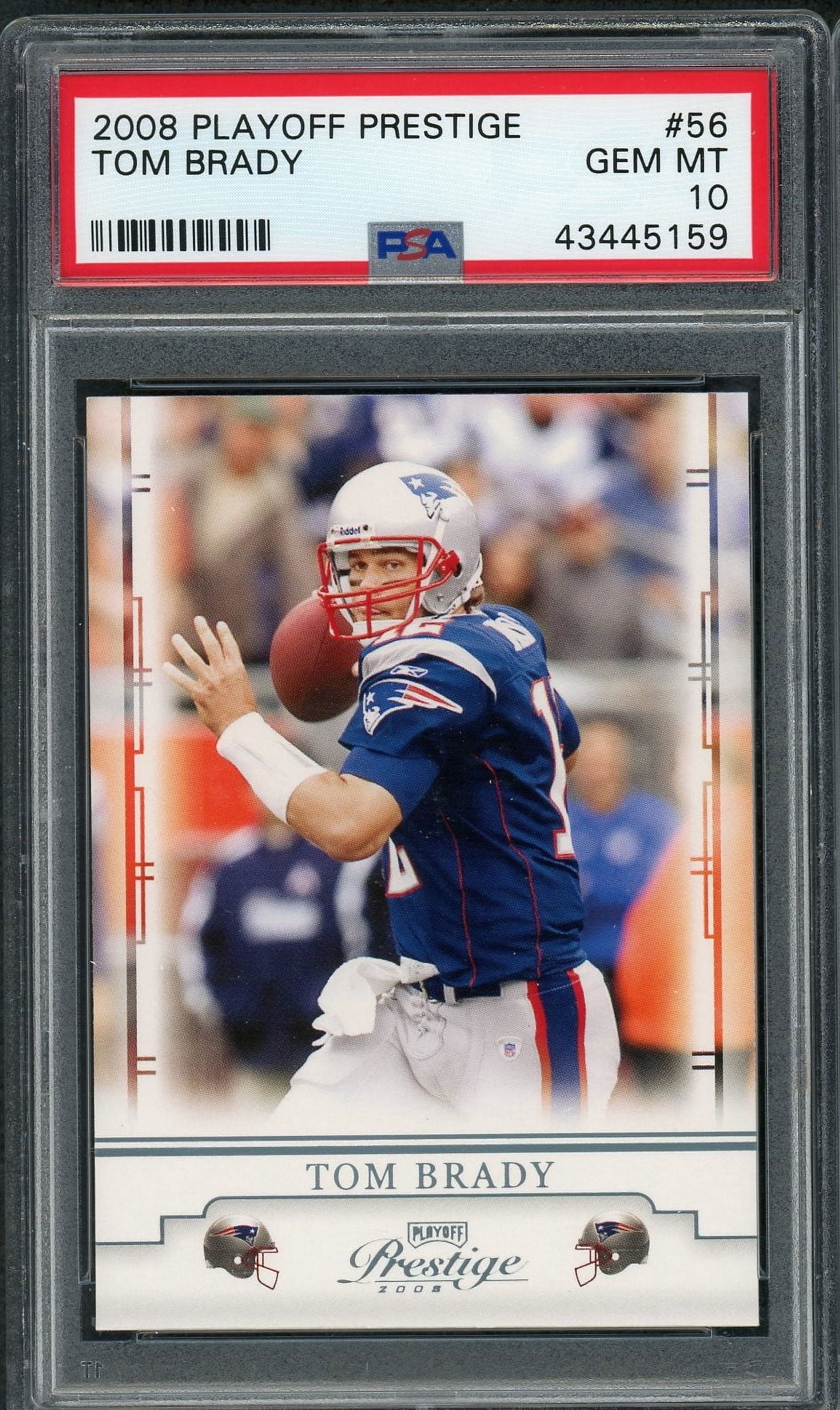 Tom Brady 2008 Playoff Prestige Football Card #56 Graded PSA 10 GEM ...