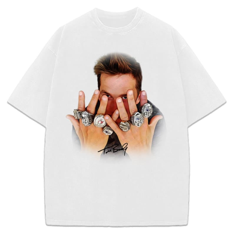 Tom Brady 7 Rings Greatest Of All Time Goat T-shirt - Walmart.com