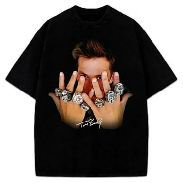 Tom Brady 7 Rings Greatest Of All Time GOAT Unisex T-Shirt Hot Trending Shirt Vintage Fan Gift Tee Birthday Gift