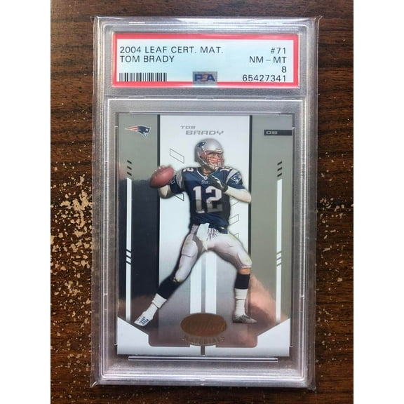 Tom Brady #71 - 2004 Leaf Certified Materials - PSA 8 NM-MT