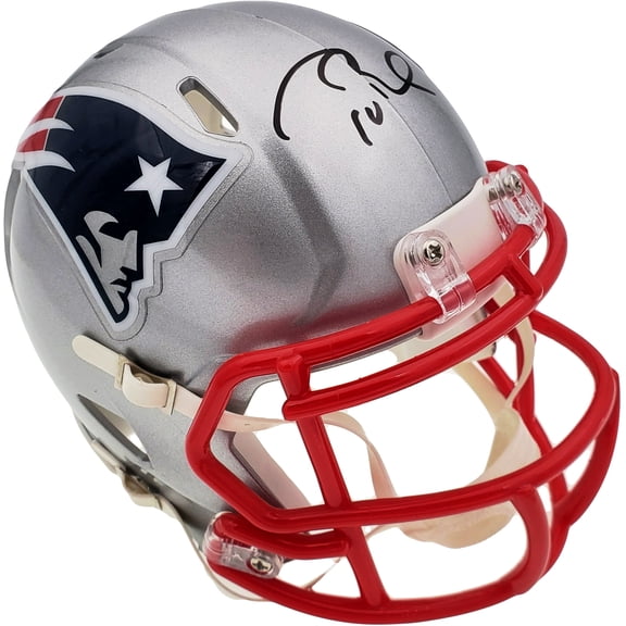 Tom Brady Autographed New England Patriots Replica Speed Mini Helmet Fanatics 193988