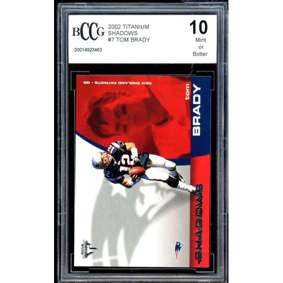 Tom Brady Card 2002 Titanium Shadows #7 BGS BCCG 10