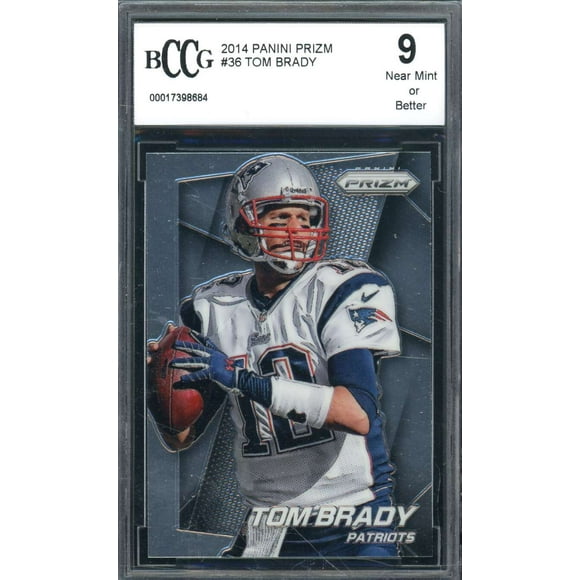 Tom Brady Card 2014 Panini Prizm #36 BGS BCCG 9