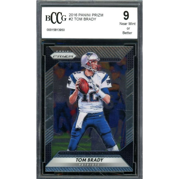 Tom Brady Card 2016 Panini Prizm #2 BGS BCCG 9