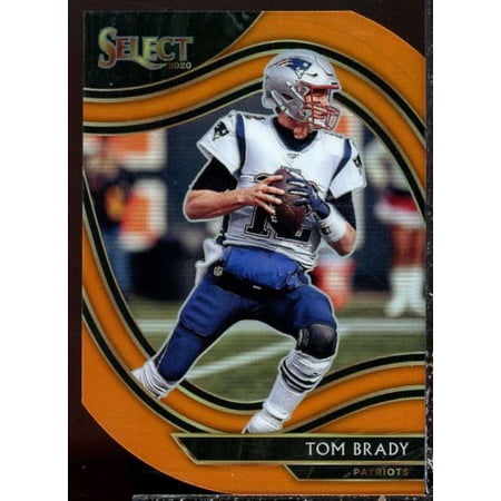 Tom Brady Card 2020 Select Prizm Orange Die Cut #301