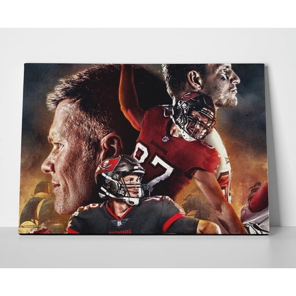 Tom Brady Gronk Tampa Poster or Wrapped Canvas