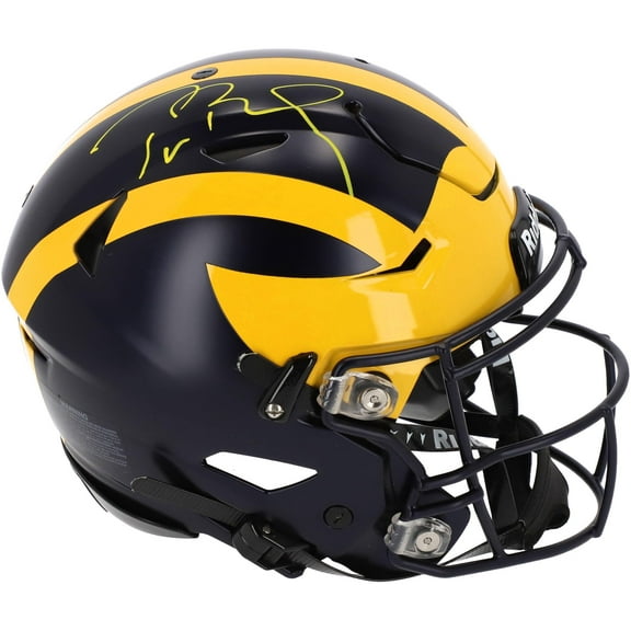 Tom Brady Michigan Wolverines Autographed Riddell Speed Flex Authentic Helmet - Fanatics Authentic Certified
