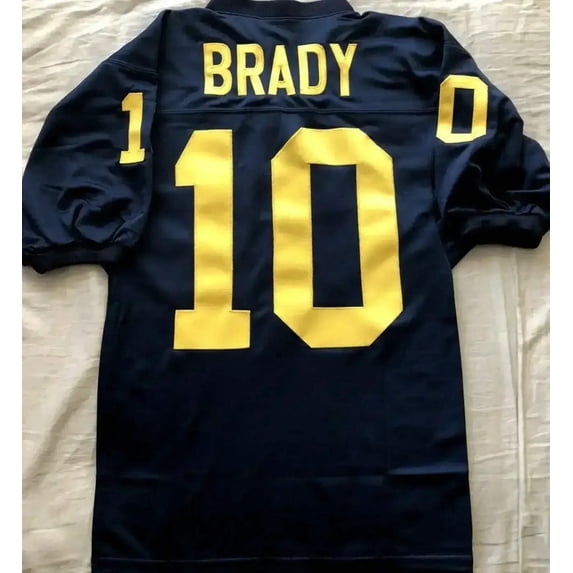 Tom Brady Michigan Wolverines blue regular cut jersey